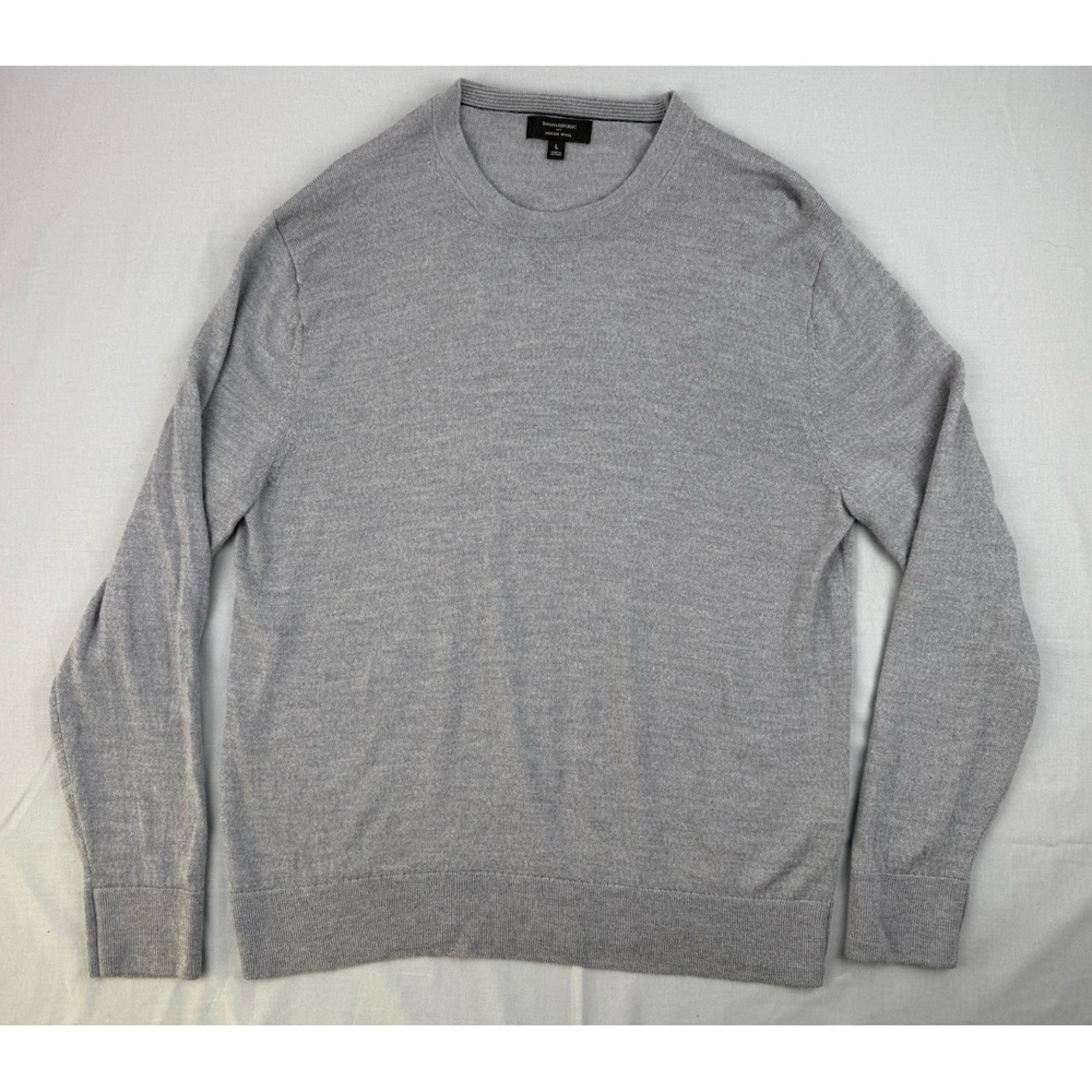 Banana Republic Merino Wool Sweater Gray Crewneck Minimalist L